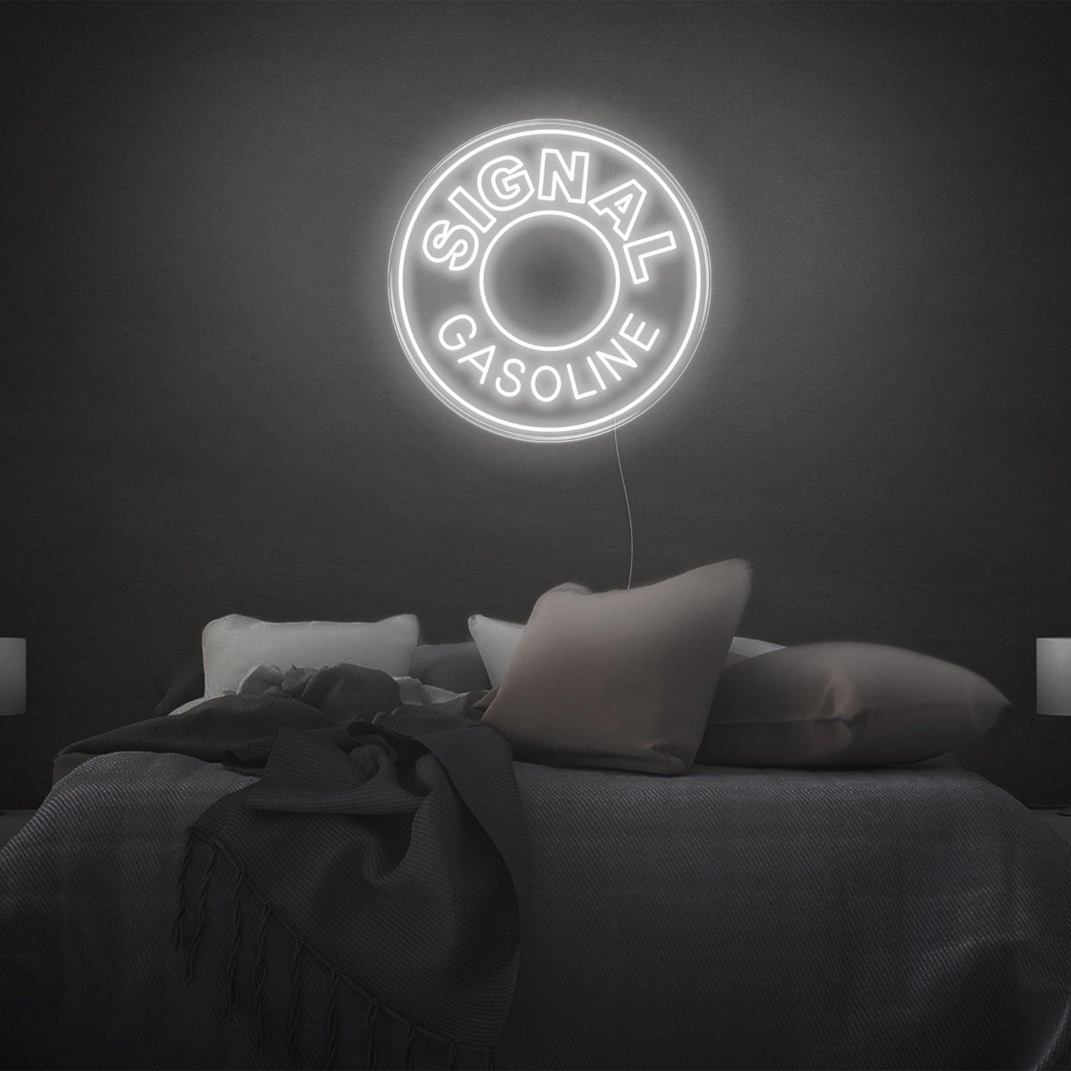 Vibrant Purple Circular Led Neon Sign For Bedroom Wall Decor | Shineneon