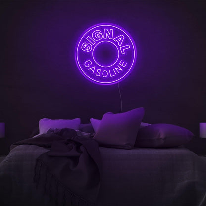 Vibrant Purple Circular Led Neon Sign For Bedroom Wall Decor | Shineneon