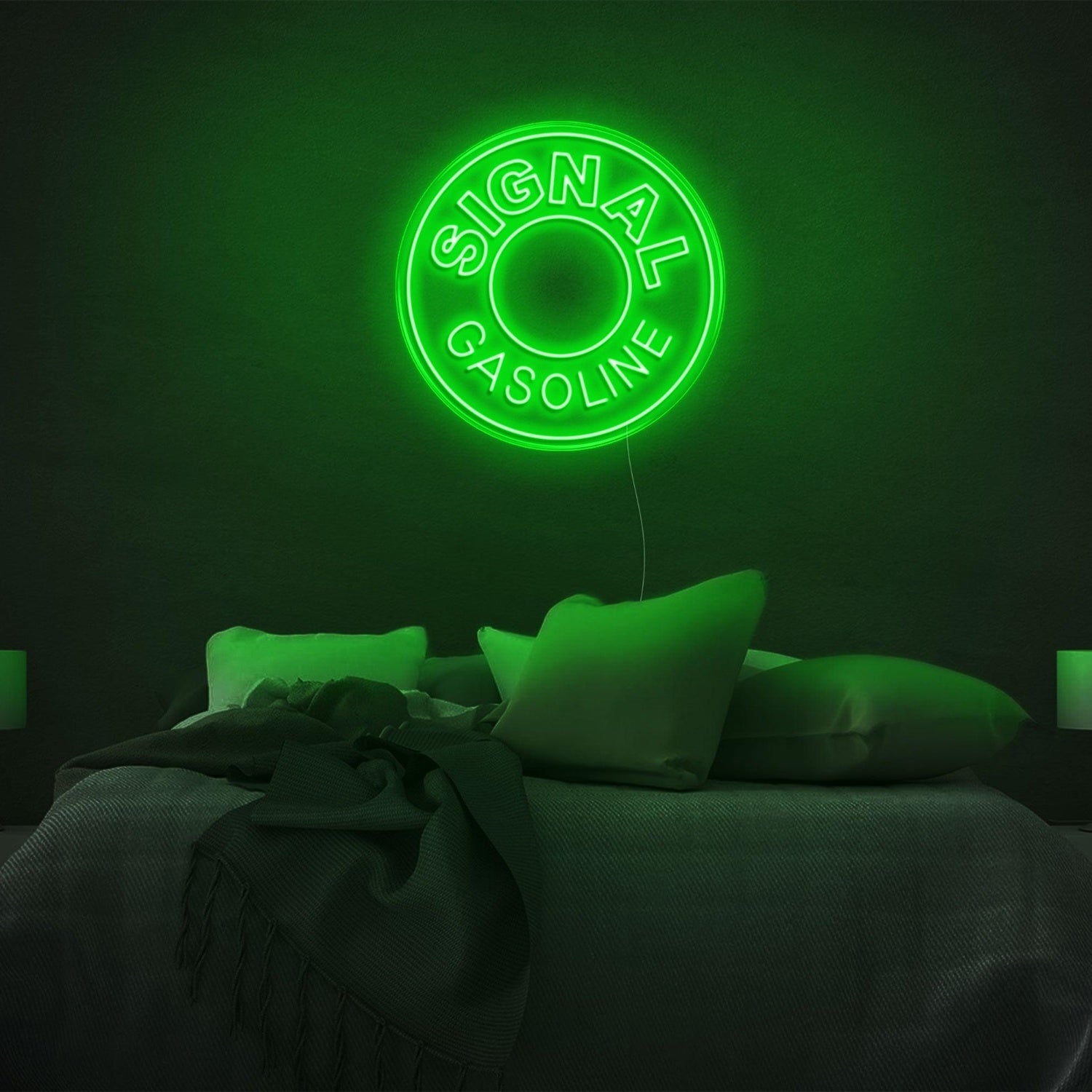 Vibrant Purple Circular Led Neon Sign For Bedroom Wall Decor | Shineneon