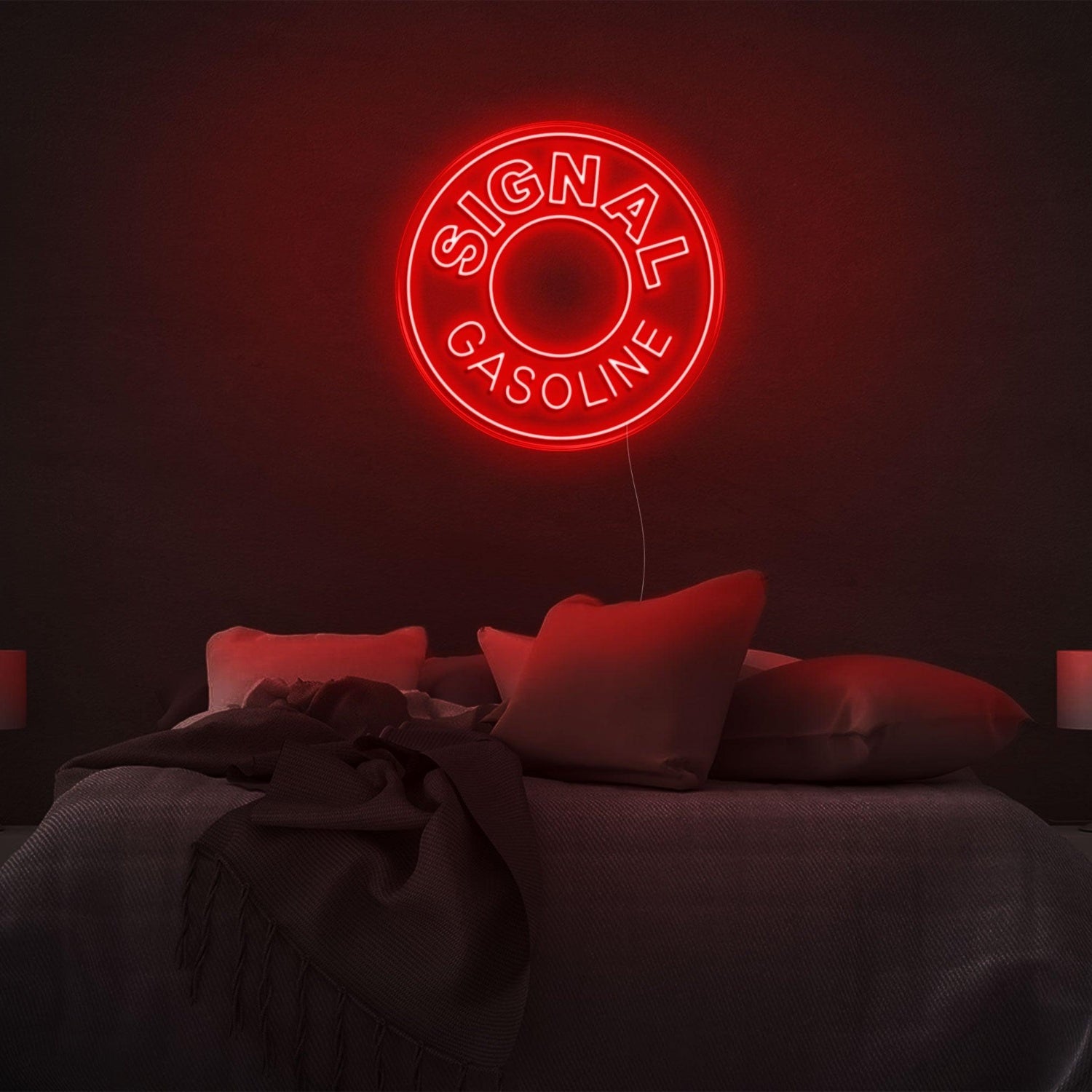 Vibrant Purple Circular Led Neon Sign For Bedroom Wall Decor | Shineneon
