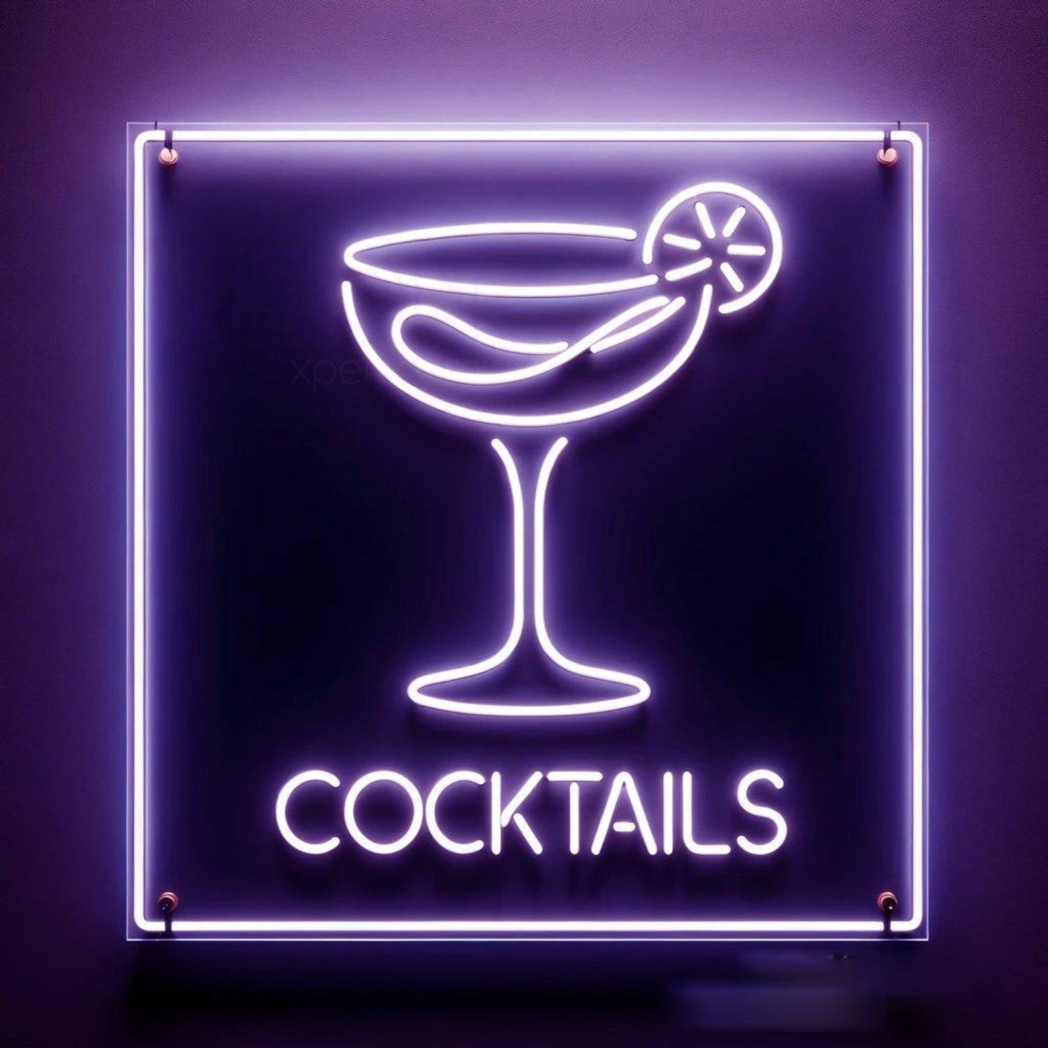 Vibrant Purple Cocktail Led Neon Sign For Modern Bar Decor | Shineneon