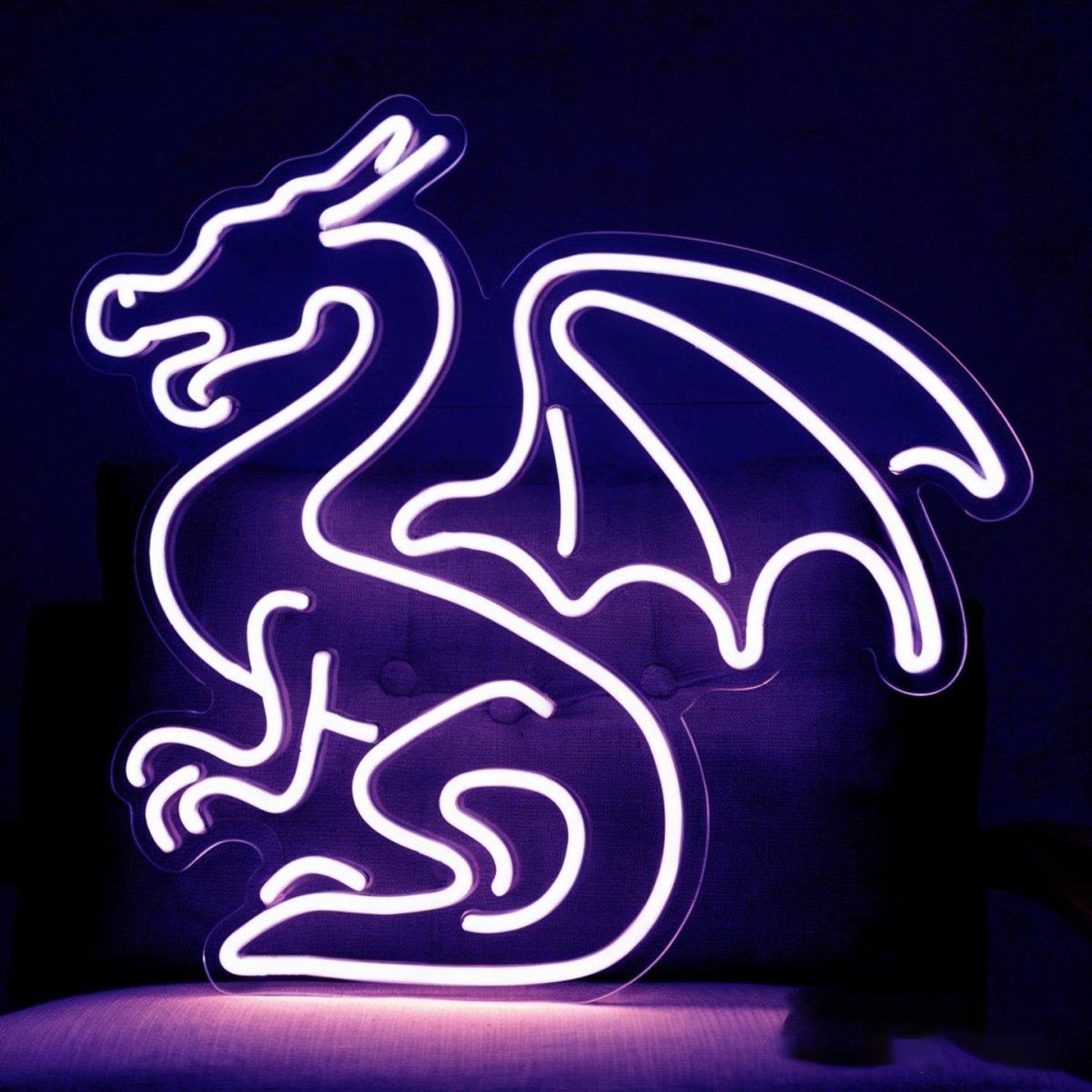 Vibrant Purple Western Dragon Led Neon Sign For Home Bar Themed Party Decor | Shineneon