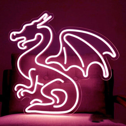 Vibrant Purple Western Dragon Led Neon Sign For Home Bar Themed Party Decor | Shineneon