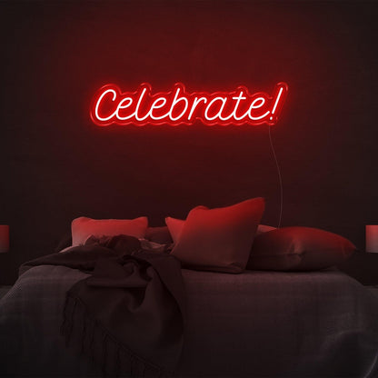 Vibrant Teal Celebration Led Neon Sign For Bedroom Decor And Party Ambiance | Shineneon