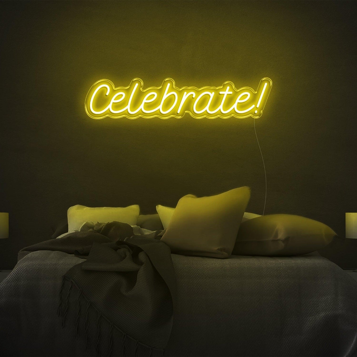 Vibrant Teal Celebration Led Neon Sign For Bedroom Decor And Party Ambiance | Shineneon