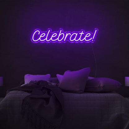 Vibrant Teal Celebration Led Neon Sign For Bedroom Decor And Party Ambiance | Shineneon