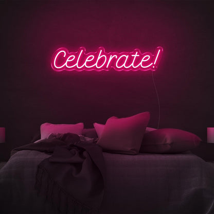 Vibrant Teal Celebration Led Neon Sign For Bedroom Decor And Party Ambiance | Shineneon