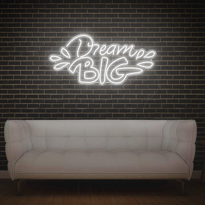 Vibrant Yellow Dream Big Led Neon Sign For Cozy Home Studio Decor | Shineneon