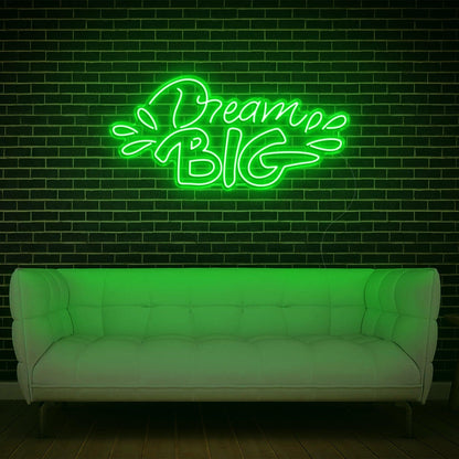 Vibrant Yellow Dream Big Led Neon Sign For Cozy Home Studio Decor | Shineneon