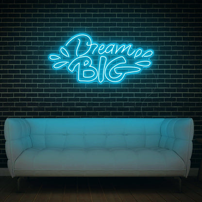 Vibrant Yellow Dream Big Led Neon Sign For Cozy Home Studio Decor | Shineneon
