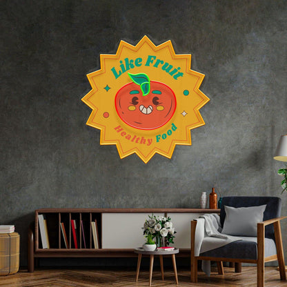 Vibrant Yellow-Orange-Green Like Fruit Uv Printed Led Neon Sign For Home Decor | Shineneon