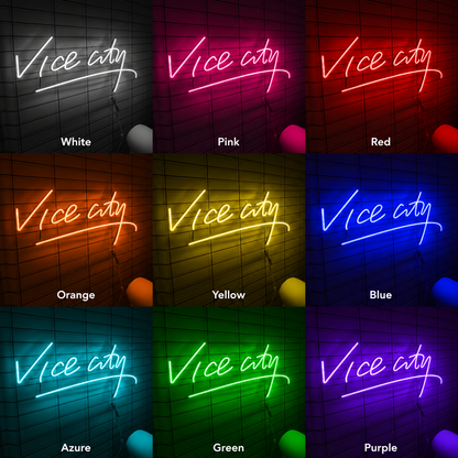 Vice City LED Neon Sign - 05 Color Grid