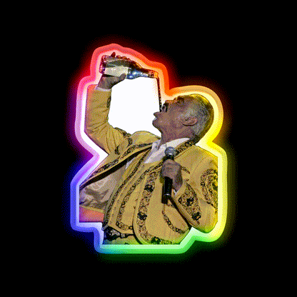 Vicente Fernandez Tequila Party Drink Tequila Led Neon Sign Rgb Color - LED neon sign close-up detail