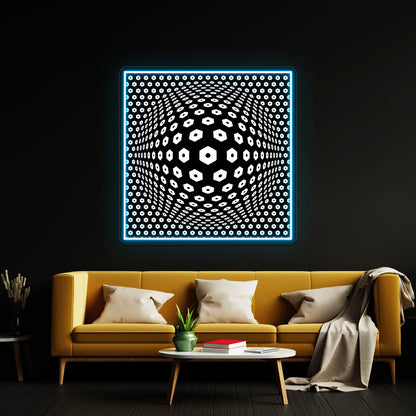 Victor Vasarely Homage 9 Wall Artwork Neon Signs