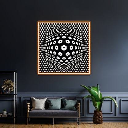 Victor Vasarely Homage 9 Wall Artwork Neon Signs