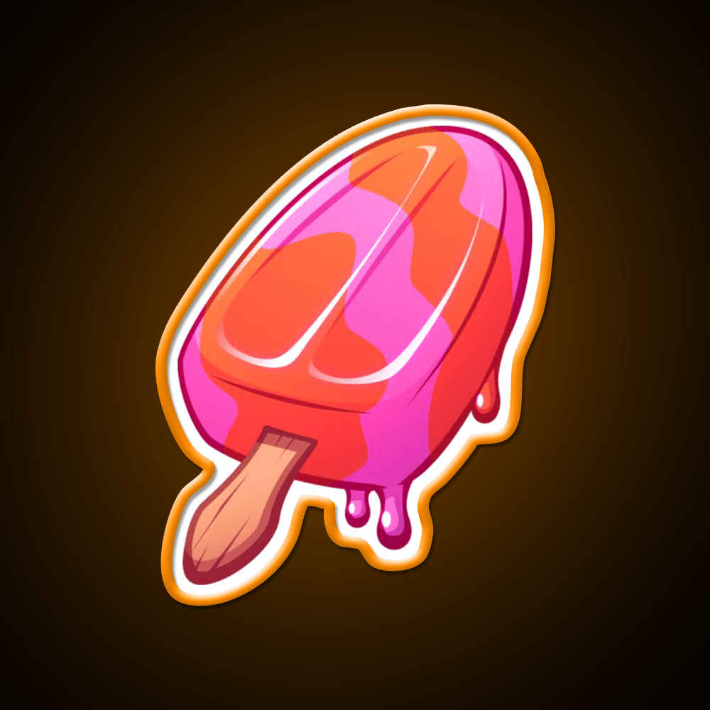Video Game Popsicle Fruity Snack Food Led Neon Sign Rgb Color - Shineneon