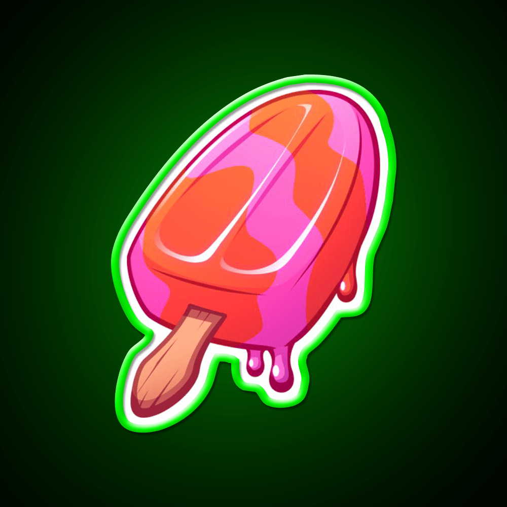 Video Game Popsicle Fruity Snack Food Led Neon Sign Rgb Color - Shineneon