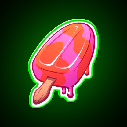 Video Game Popsicle Fruity Snack Food Led Neon Sign Rgb Color - Shineneon