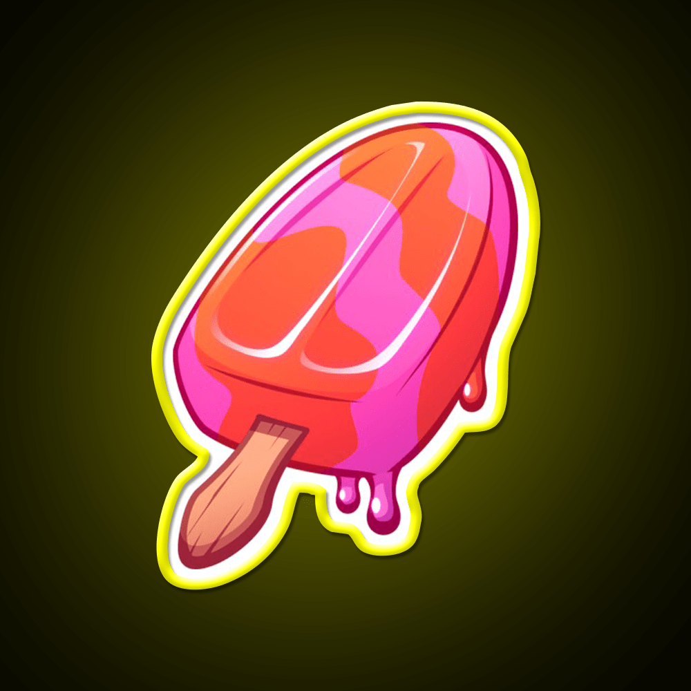 Video Game Popsicle Fruity Snack Food Led Neon Sign Rgb Color - Shineneon