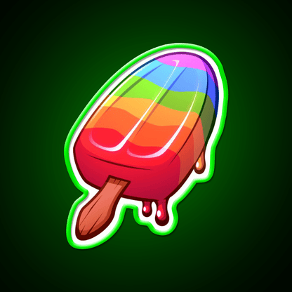 Video Game Popsicle Rainbow Snack Food Led Neon Sign Rgb Color - Shineneon