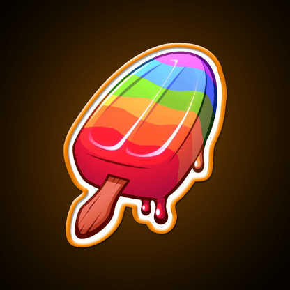 Video Game Popsicle Rainbow Snack Food Led Neon Sign Rgb Color - Shineneon