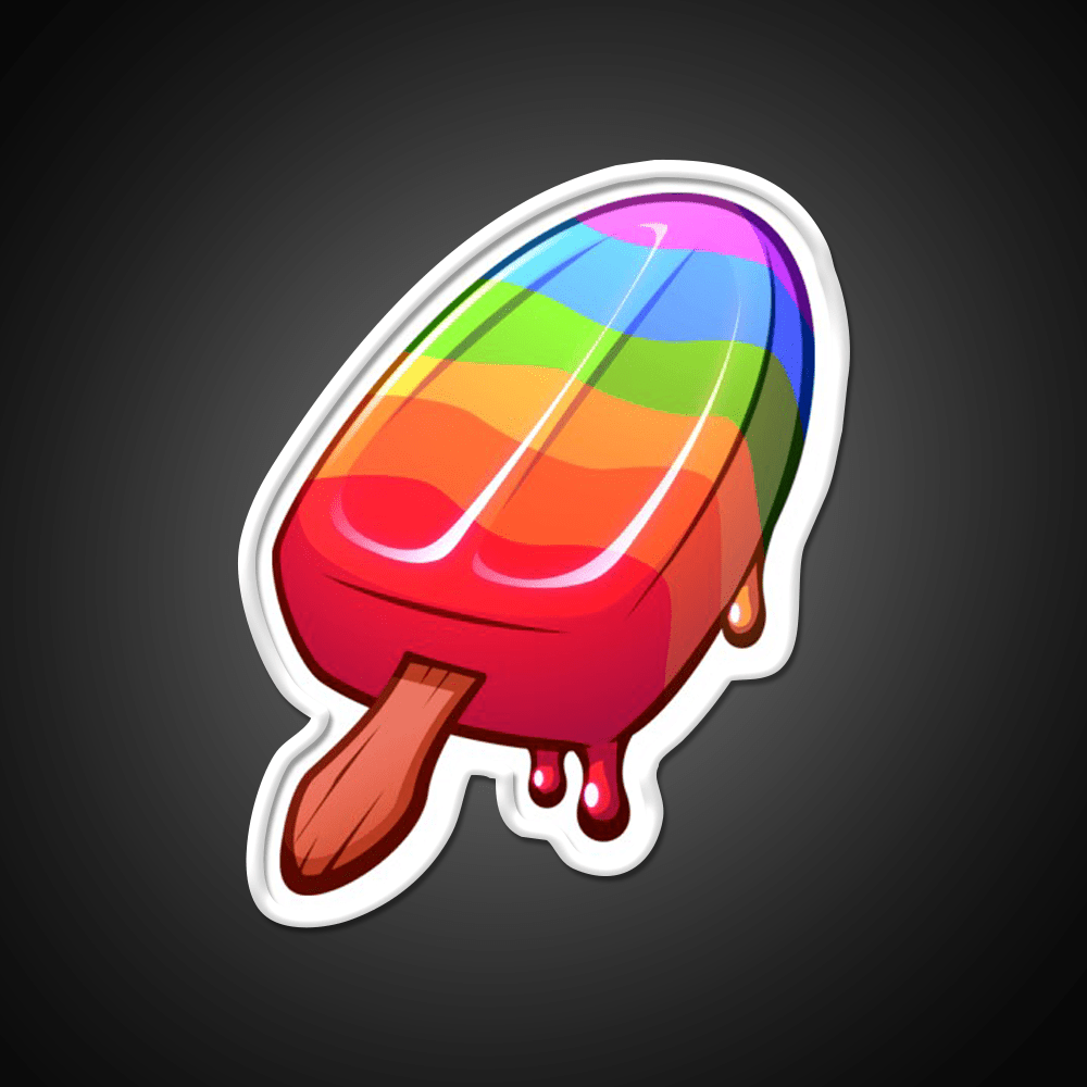 Video Game Popsicle Rainbow Snack Food Led Neon Sign Rgb Color - Shineneon