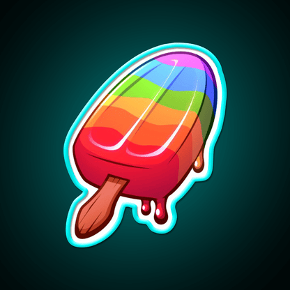 Video Game Popsicle Rainbow Snack Food Led Neon Sign Rgb Color - Shineneon