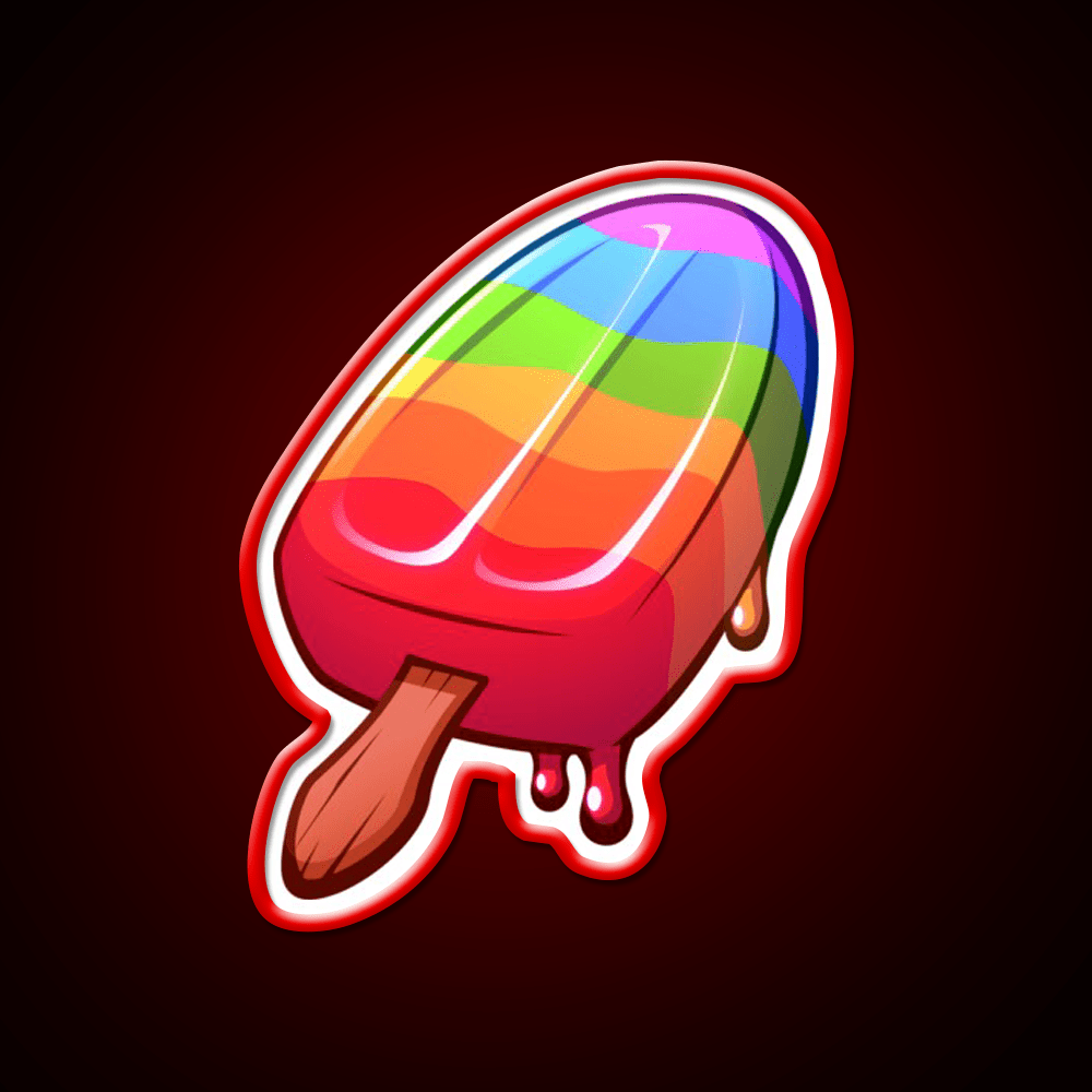 Video Game Popsicle Rainbow Snack Food Led Neon Sign Rgb Color - Shineneon