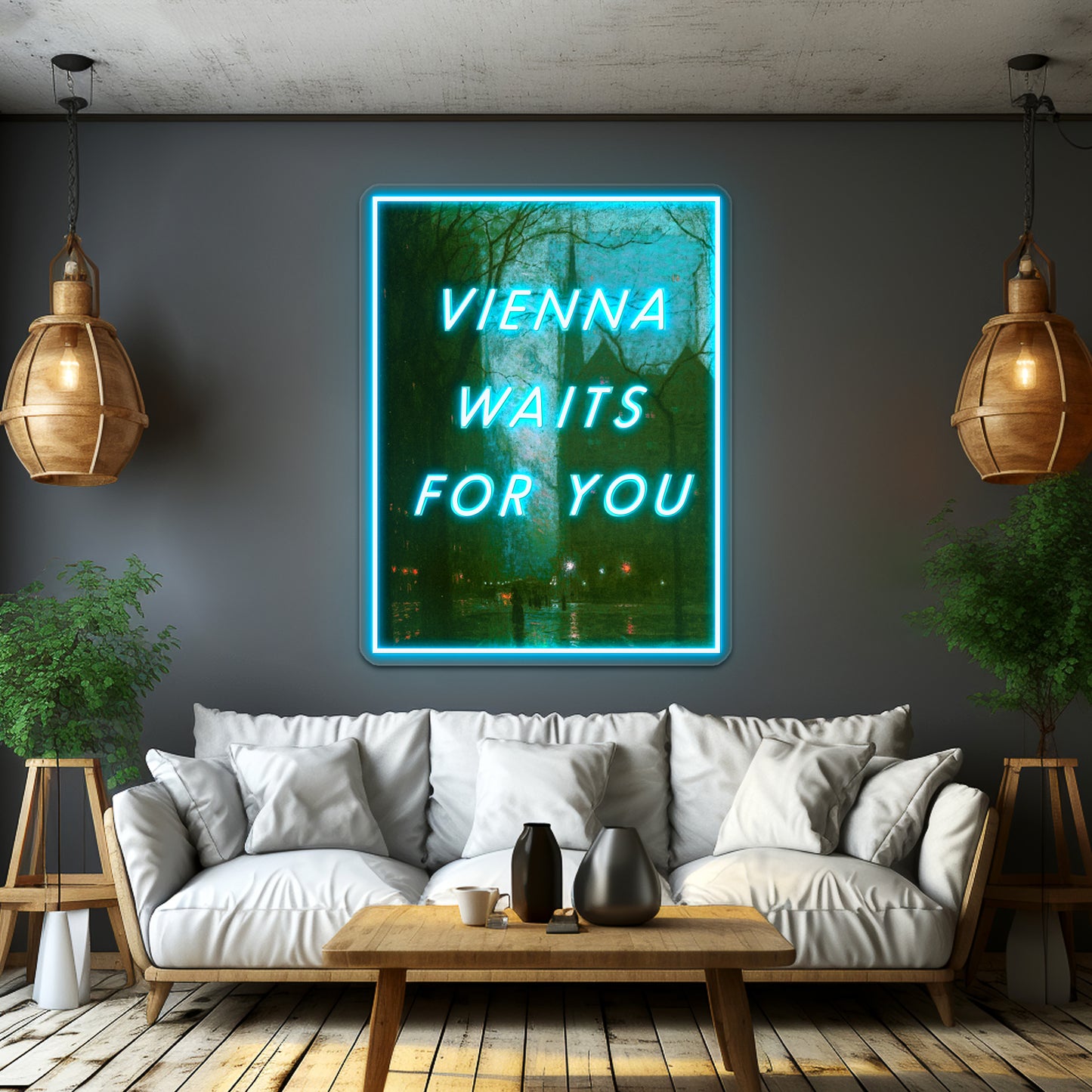 Vienna Waits For You Artwork Neon Signs Custom