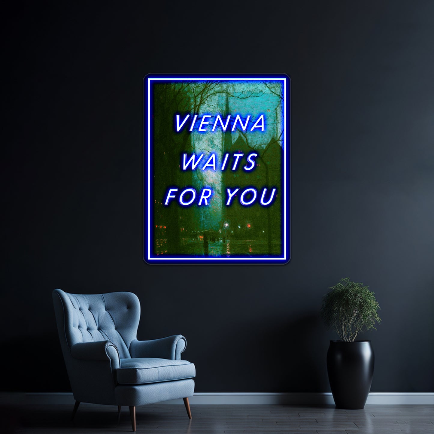 Vienna Waits For You Artwork Neon Signs Custom