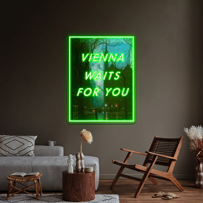 Vienna Waits For You Artwork Neon Signs Custom