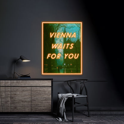 Vienna Waits For You Artwork Neon Signs Custom