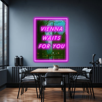 Vienna Waits For You Artwork Neon Signs Custom