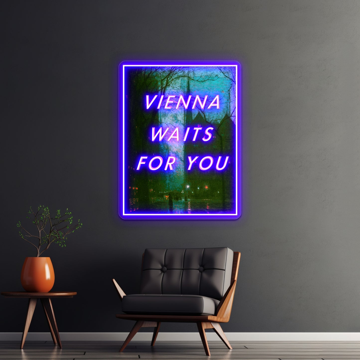 Vienna Waits For You Artwork Neon Signs Custom