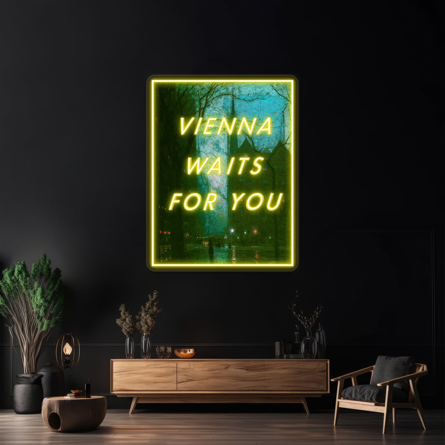 Vienna Waits For You Artwork Neon Signs Custom