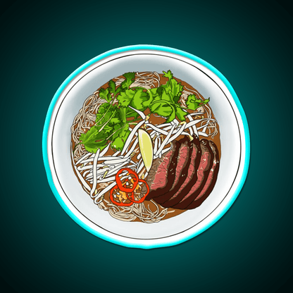 Vietnamese Pho Noodles Fast Food Led Neon Sign For Burger Place Rgb Color - Shineneon