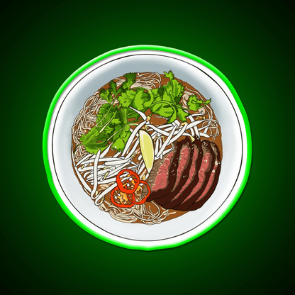 Vietnamese Pho Noodles Fast Food Led Neon Sign For Burger Place Rgb Color - Shineneon