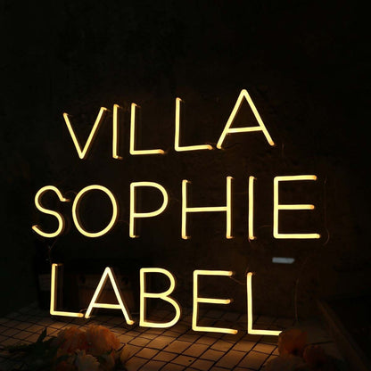 Villa Sophie Label Yellow Led Neon Sign - Shineneon