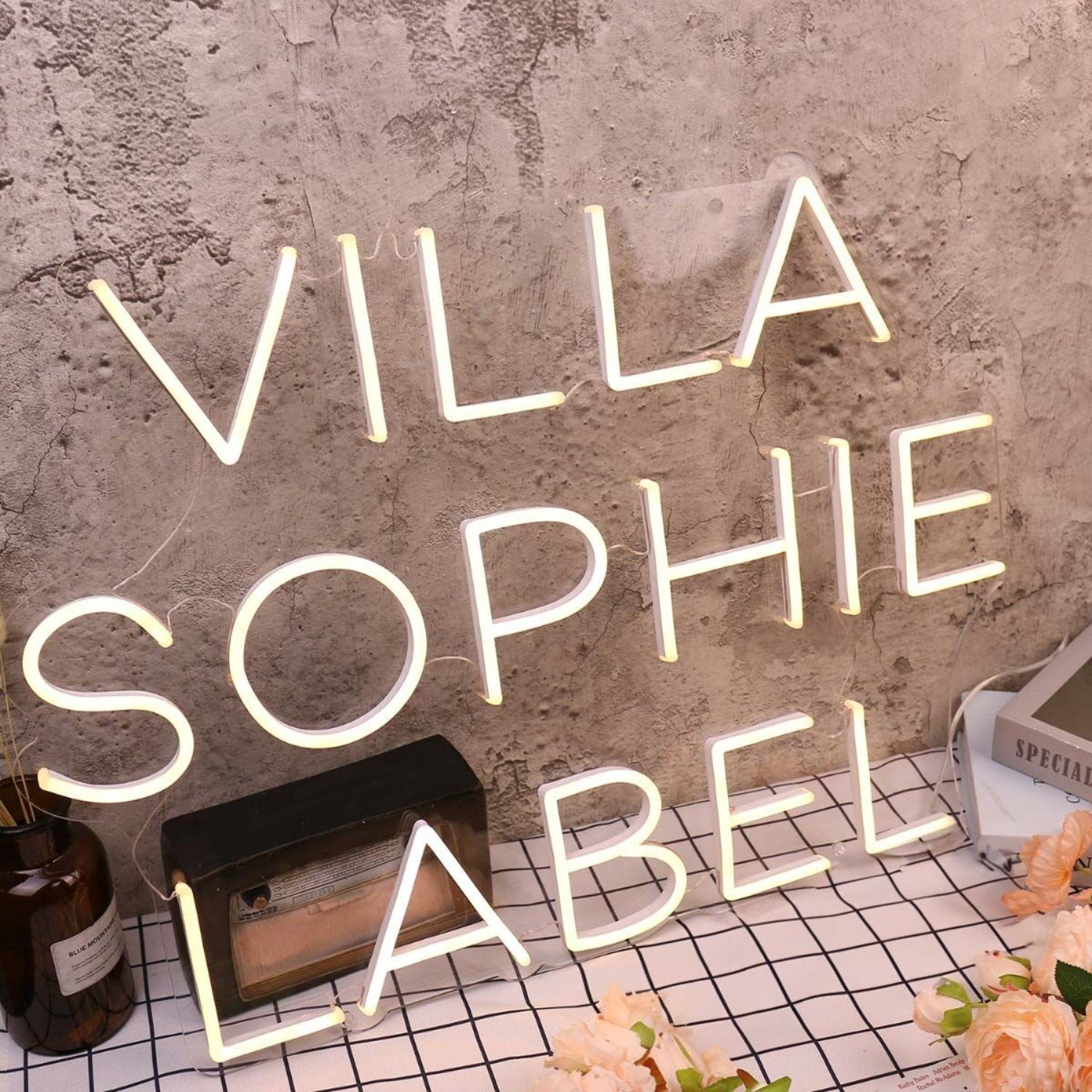 Villa Sophie Label Yellow Led Neon Sign - Shineneon