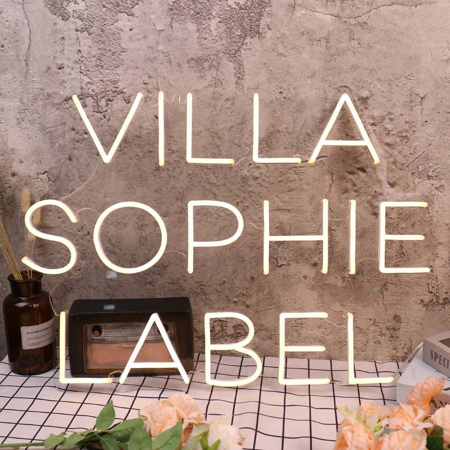 Villa Sophie Label Yellow Led Neon Sign - Shineneon