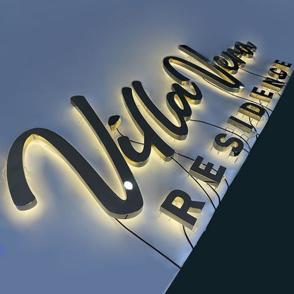 Villa Vera Residence 3D Backlit Channel Letters Led Light Sign - Shineneon