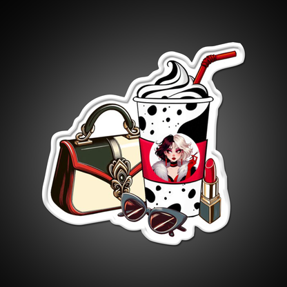 Villain Vibes Latte Cafe Led Neon Sign Espresso Bar Art Rgb Color