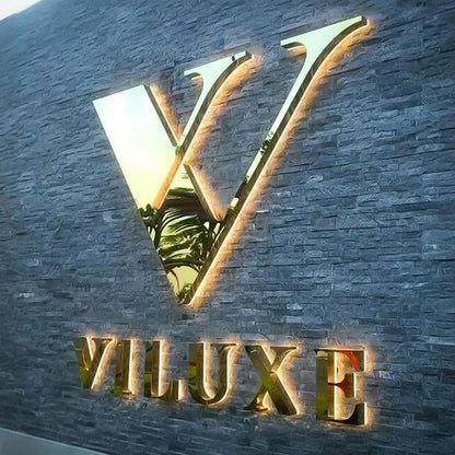 Viluxe 3D Backlit Letters Business Metal Led Sign - Shineneon