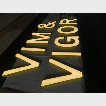 Vim And Vigor 3D Frontlit Channel Letters Led Light Sign - Shineneon