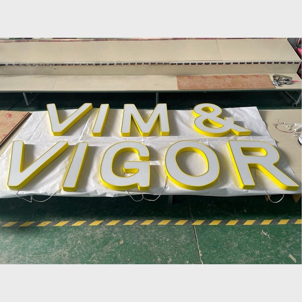 Vim Vigor 3D Backlit Channel Letters Led Light Sign - Shineneon