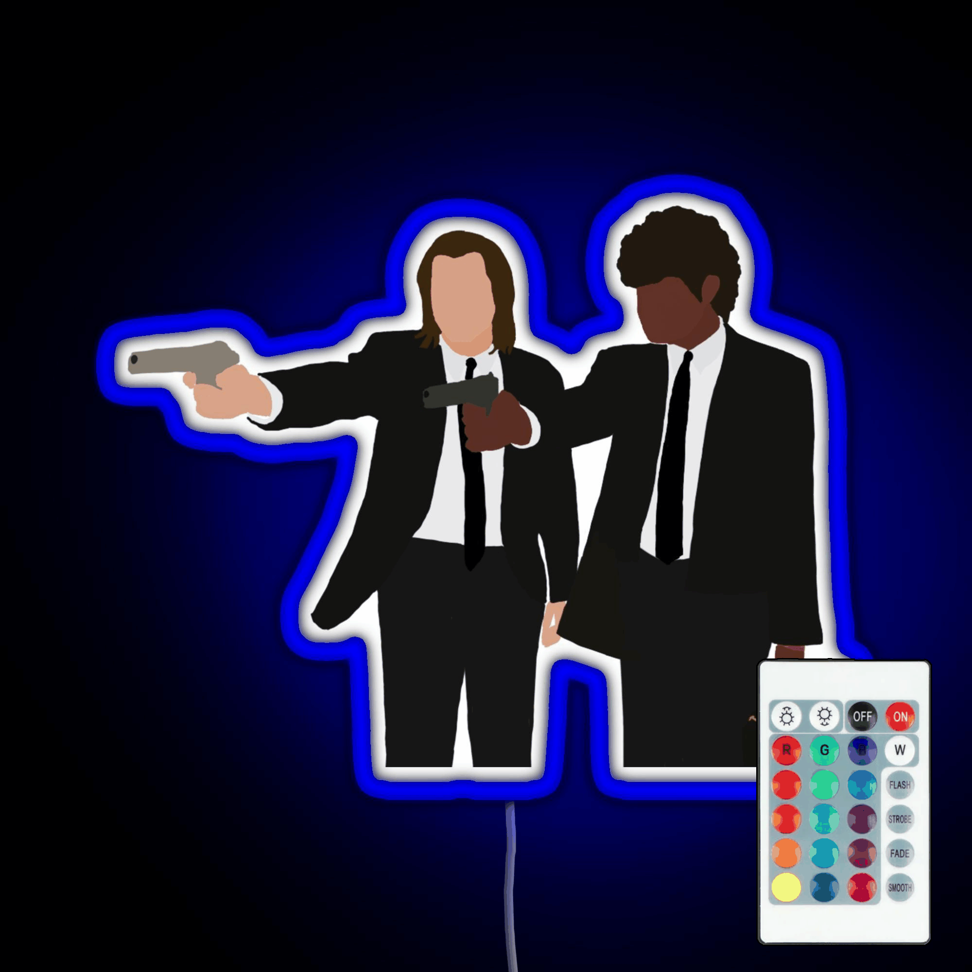 Vincent And Jules From Pulp Fiction Rgb Led Neon Sign Pop Wall Art