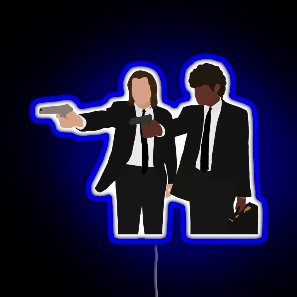 Vincent And Jules From Pulp Fiction Rgb Led Neon Sign Pop Wall Art - Shineneon