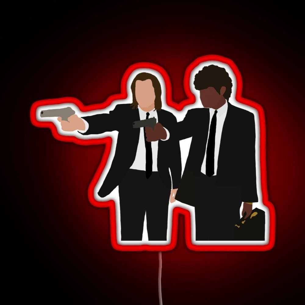 Vincent And Jules From Pulp Fiction Rgb Led Neon Sign Pop Wall Art - Shineneon