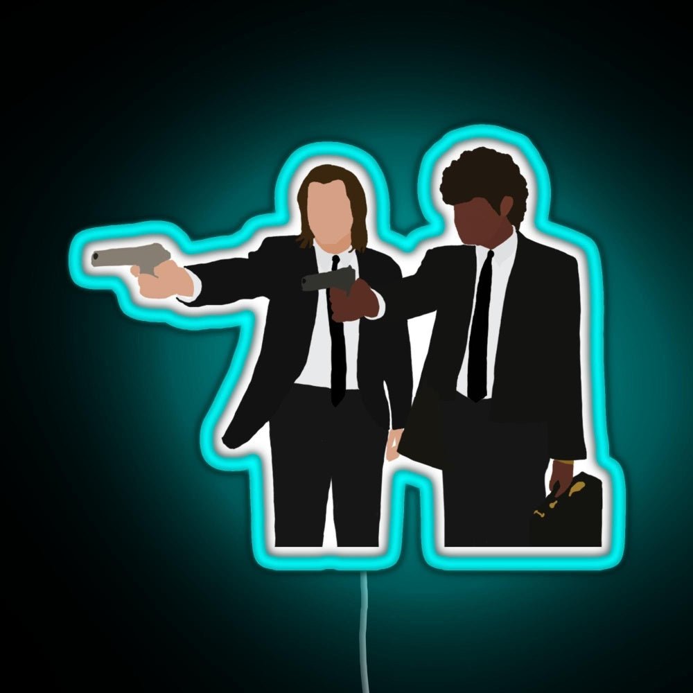 Vincent And Jules From Pulp Fiction Rgb Led Neon Sign Pop Wall Art - Shineneon