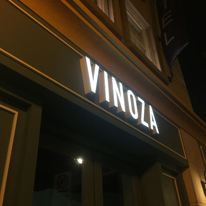 Vinoza 3D Frontlit Channel Letters Led Light Sign